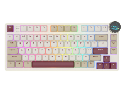 Klawiatura bezprzewodowa Royal Kludge RK N80 Rosy Clouds Brown switch
